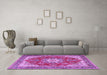 Machine Washable Persian Purple Traditional Area Rugs in a Living Room, wshtr3615pur