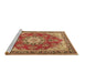 Sideview of Machine Washable Persian Brown Traditional Rug, wshtr3615brn