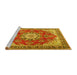 Sideview of Machine Washable Persian Yellow Traditional Rug, wshtr3615yw