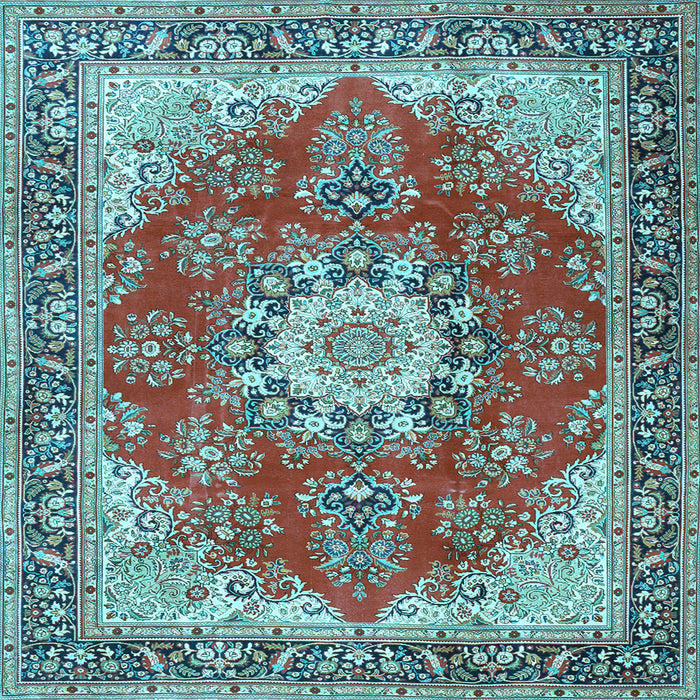 Square Persian Light Blue Traditional Rug, tr3615lblu