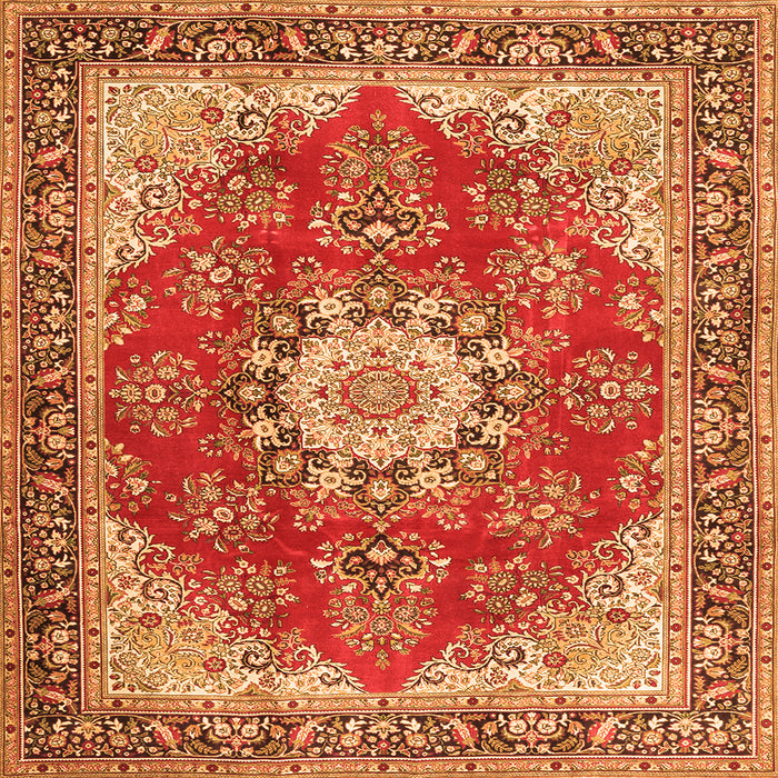 Serging Thickness of Persian Orange Traditional Rug, tr3615org