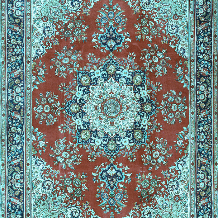 Machine Washable Persian Light Blue Traditional Rug, wshtr3615lblu