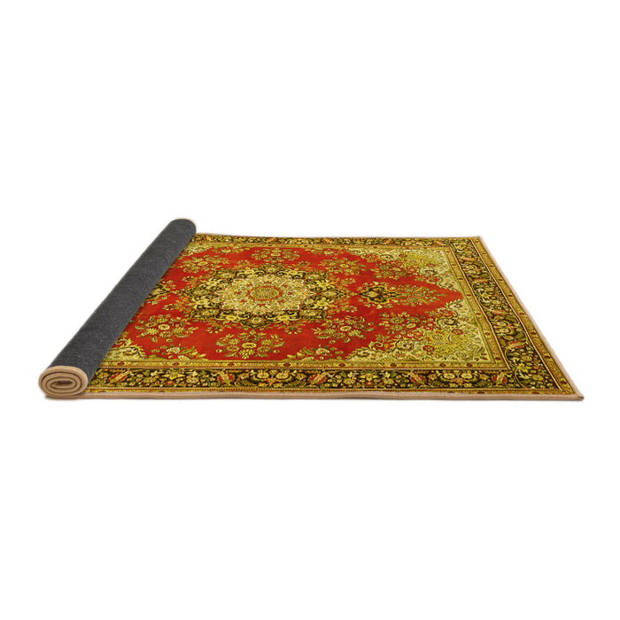 Sideview of Persian Yellow Traditional Rug, tr3615yw
