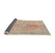 Sideview of Traditional Orange Salmon Pink Persian Rug, tr3616