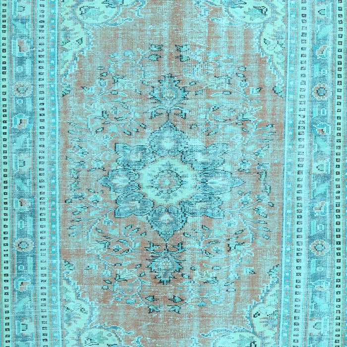 Machine Washable Persian Light Blue Traditional Rug, wshtr3616lblu