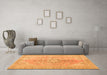 Machine Washable Persian Orange Traditional Area Rugs in a Living Room, wshtr3616org