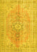 Machine Washable Persian Yellow Traditional Rug, wshtr3616yw