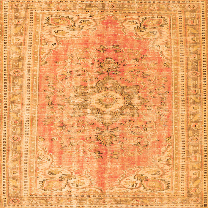 Serging Thickness of Persian Orange Traditional Rug, tr3616org