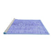 Sideview of Machine Washable Persian Blue Traditional Rug, wshtr3616blu