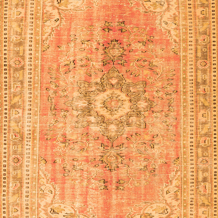 Serging Thickness of Machine Washable Persian Orange Traditional Area Rugs, wshtr3616org