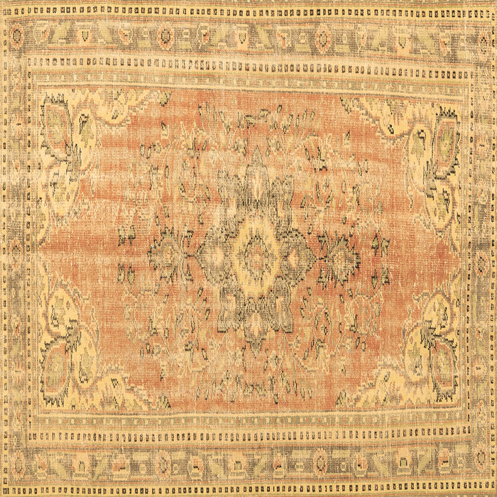 Square Persian Brown Traditional Rug, tr3616brn