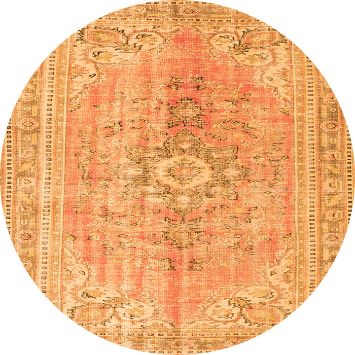 Square Persian Orange Traditional Rug, tr3616org