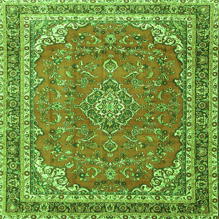 Serging Thickness of Persian Green Traditional Rug, tr3617grn