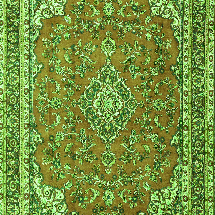 Serging Thickness of Machine Washable Persian Green Traditional Area Rugs, wshtr3617grn