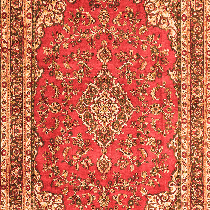 Serging Thickness of Machine Washable Persian Orange Traditional Area Rugs, wshtr3617org