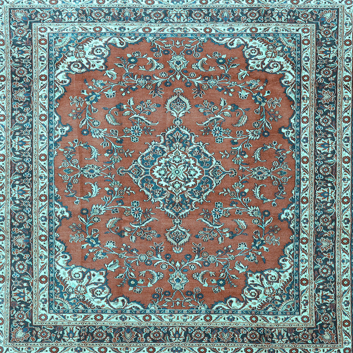 Square Persian Light Blue Traditional Rug, tr3617lblu