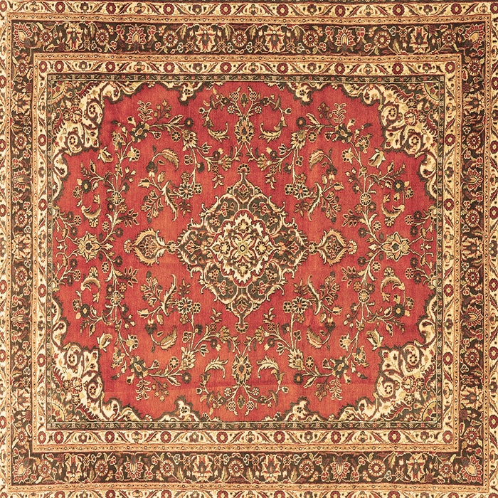 Square Persian Brown Traditional Rug, tr3617brn