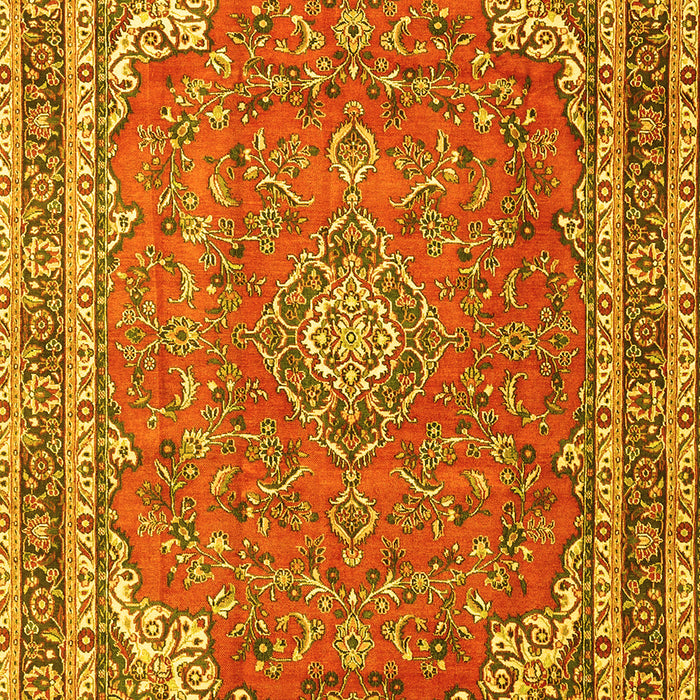 Machine Washable Persian Yellow Traditional Rug, wshtr3617yw