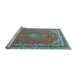 Sideview of Machine Washable Persian Light Blue Traditional Rug, wshtr3617lblu