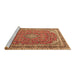 Sideview of Machine Washable Persian Brown Traditional Rug, wshtr3617brn