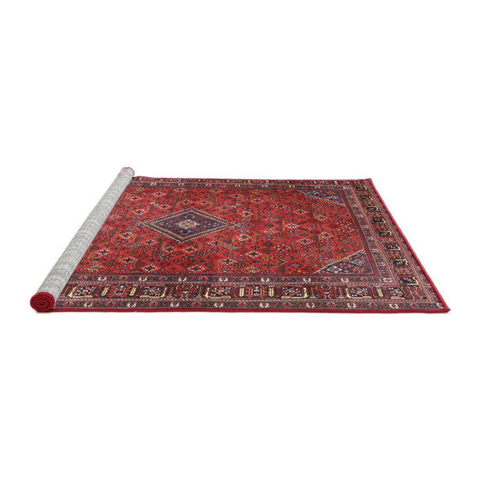 Sideview of Machine Washable Traditional Dark Almond Brown Rug, wshtr3618