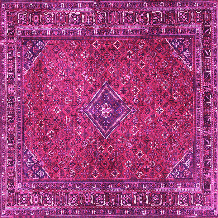 Square Machine Washable Persian Pink Traditional Rug, wshtr3618pnk