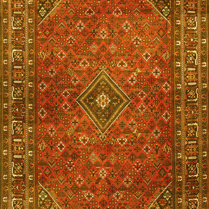 Machine Washable Persian Yellow Traditional Rug, wshtr3618yw