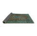 Sideview of Persian Turquoise Traditional Rug, tr3618turq