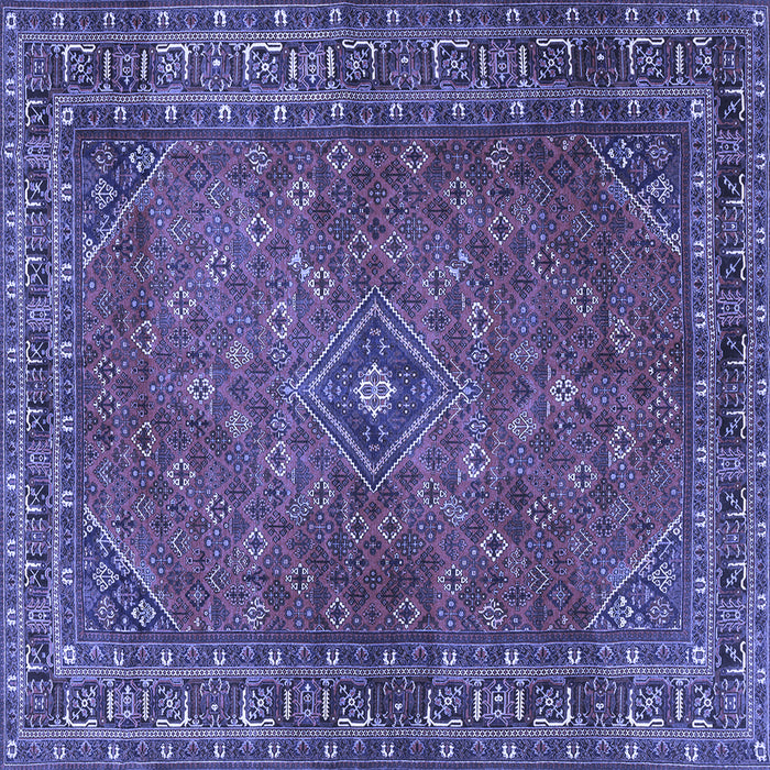 Square Persian Blue Traditional Rug, tr3618blu