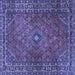 Square Persian Blue Traditional Rug, tr3618blu