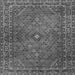 Round Machine Washable Persian Gray Traditional Rug, wshtr3618gry