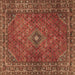 Square Persian Brown Traditional Rug, tr3618brn