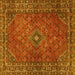 Square Persian Yellow Traditional Rug, tr3618yw