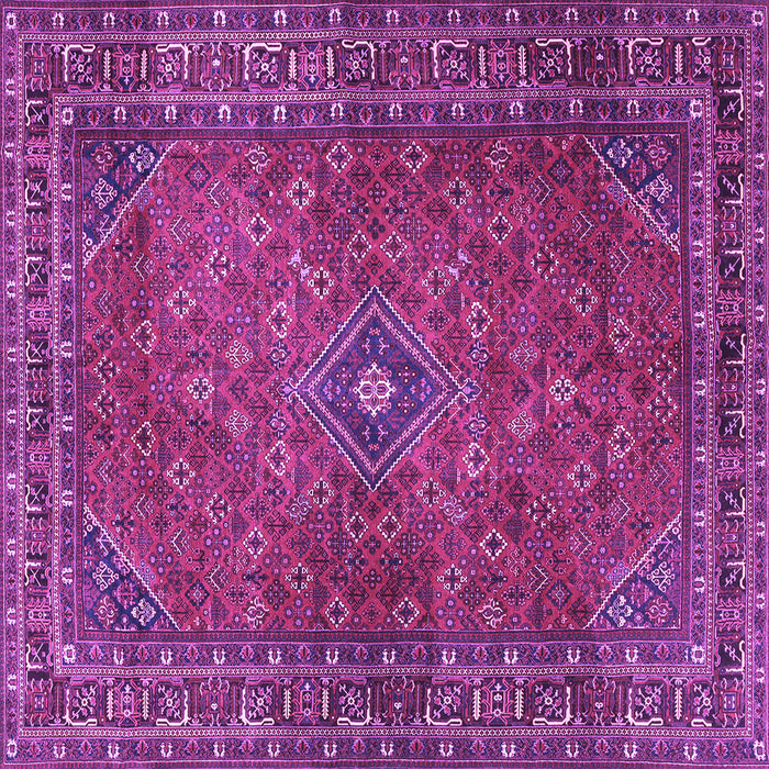 Square Persian Purple Traditional Rug, tr3618pur