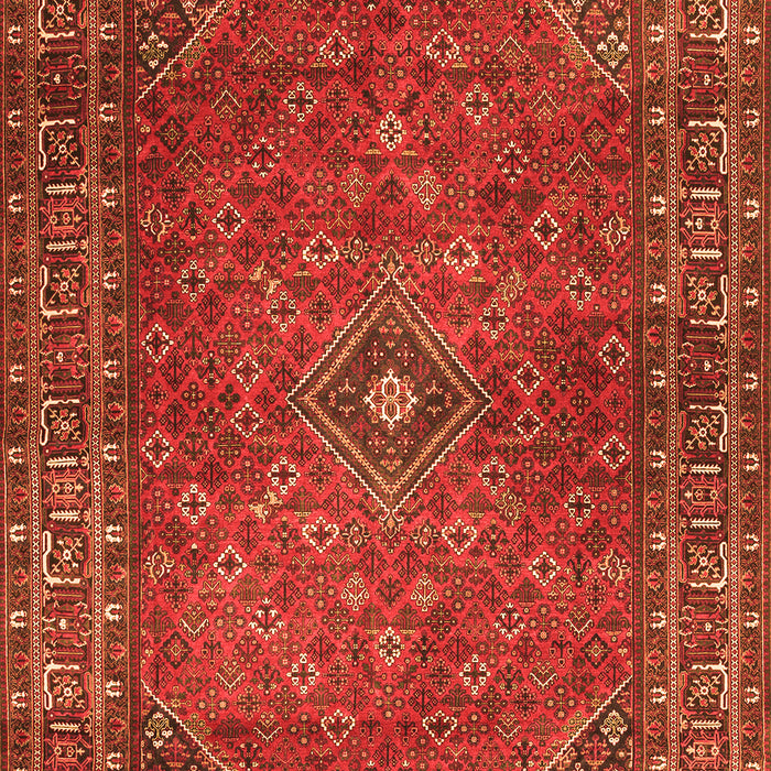 Serging Thickness of Machine Washable Persian Orange Traditional Area Rugs, wshtr3618org