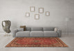 Machine Washable Persian Brown Traditional Rug in a Living Room,, wshtr3618brn