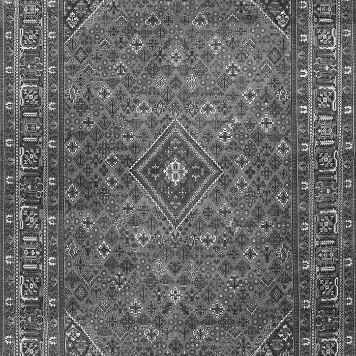 Serging Thickness of Machine Washable Persian Gray Traditional Rug, wshtr3618gry