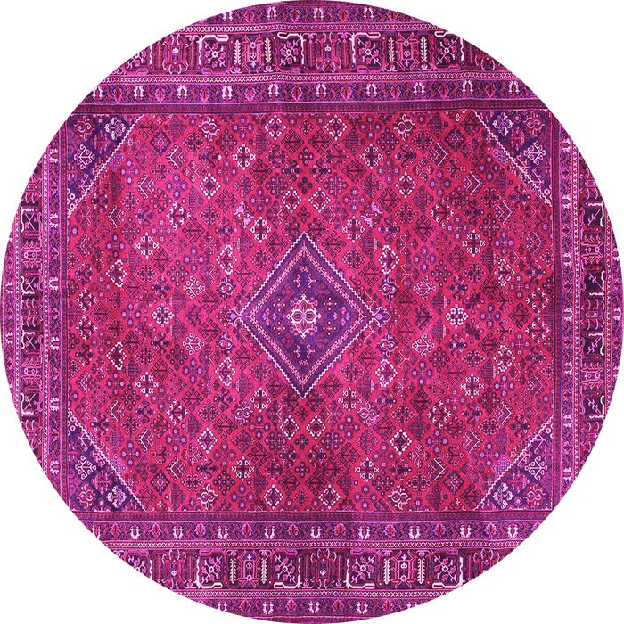 Round Persian Pink Traditional Rug, tr3618pnk