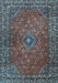 Machine Washable Persian Light Blue Traditional Rug, wshtr3618lblu