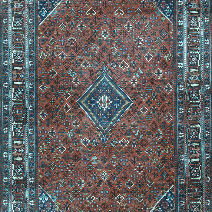 Machine Washable Persian Light Blue Traditional Rug, wshtr3618lblu