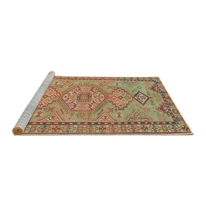 Sideview of Machine Washable Traditional Red Rug, wshtr3619