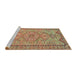 Sideview of Machine Washable Traditional Red Rug, wshtr3619