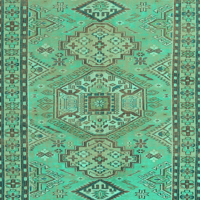 Machine Washable Persian Turquoise Traditional Area Rugs, wshtr3619turq