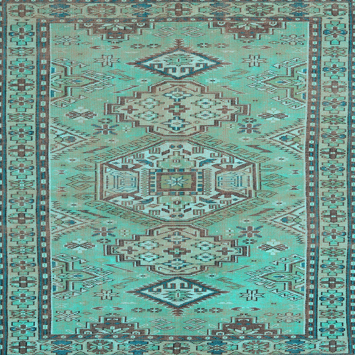 Square Persian Light Blue Traditional Rug, tr3619lblu