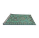 Sideview of Machine Washable Persian Light Blue Traditional Rug, wshtr3619lblu