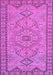 Machine Washable Persian Purple Traditional Area Rugs, wshtr3619pur