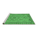 Sideview of Machine Washable Persian Emerald Green Traditional Area Rugs, wshtr3619emgrn