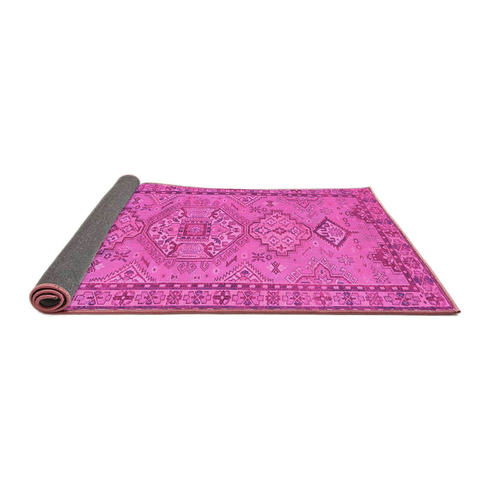 Sideview of Persian Pink Traditional Rug, tr3619pnk