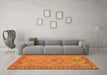 Machine Washable Persian Orange Traditional Area Rugs in a Living Room, wshtr3619org