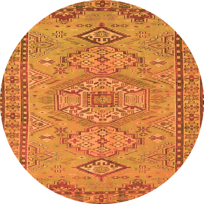 Square Persian Orange Traditional Rug, tr3619org